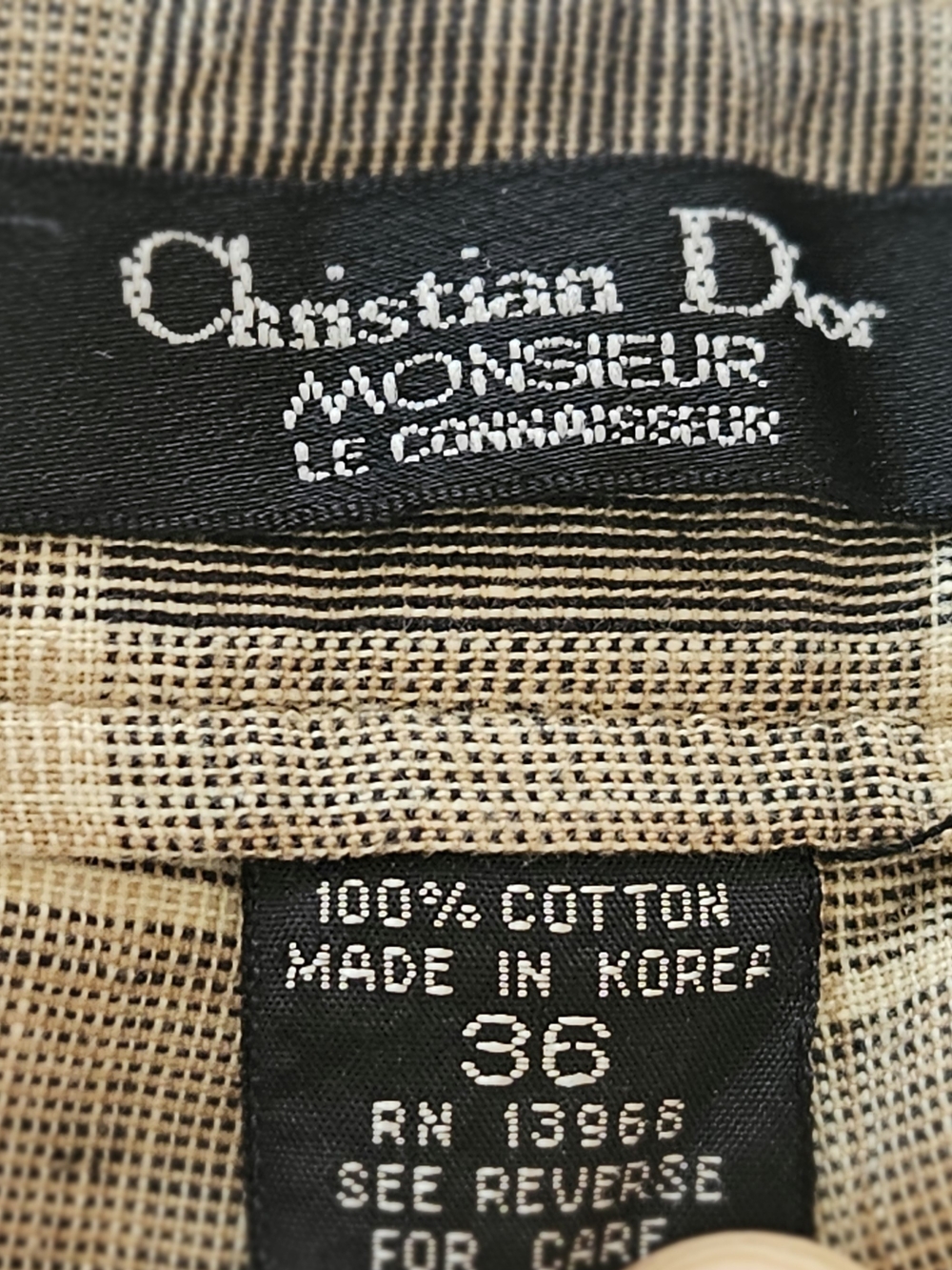 VTG Christian Dior Monsieur Le Connaisseur Pleated Plaid Shorts Cotton Size 36 - Picture 3 of 12